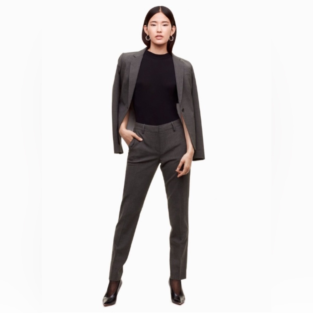 Aritzia Babaton Tyson Trouser Dress Pants with pockets, wool blend, grey, size 6